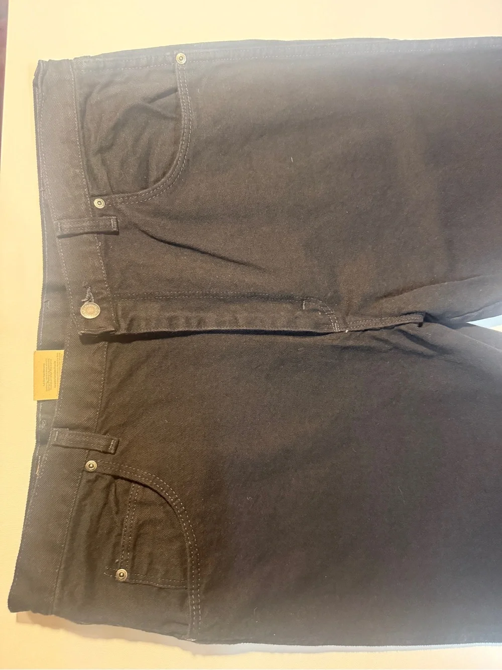 Wrangler Black Denim‎ Jeans with Metal Logo Button